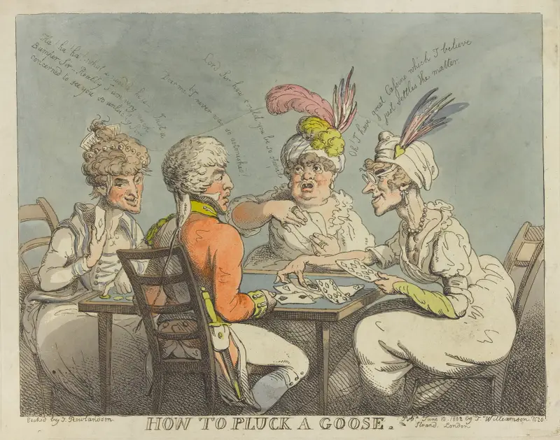 Hur man plockar en gås av Thomas Rowlandson