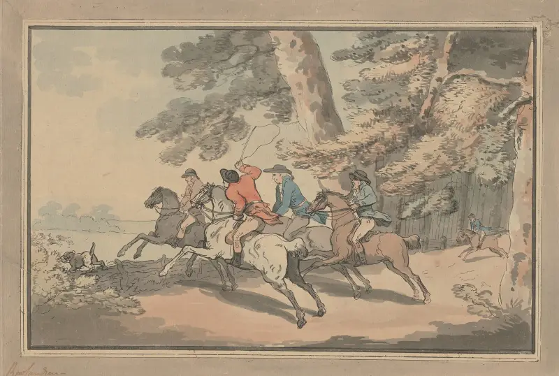 Jaktscen av Thomas Rowlandson