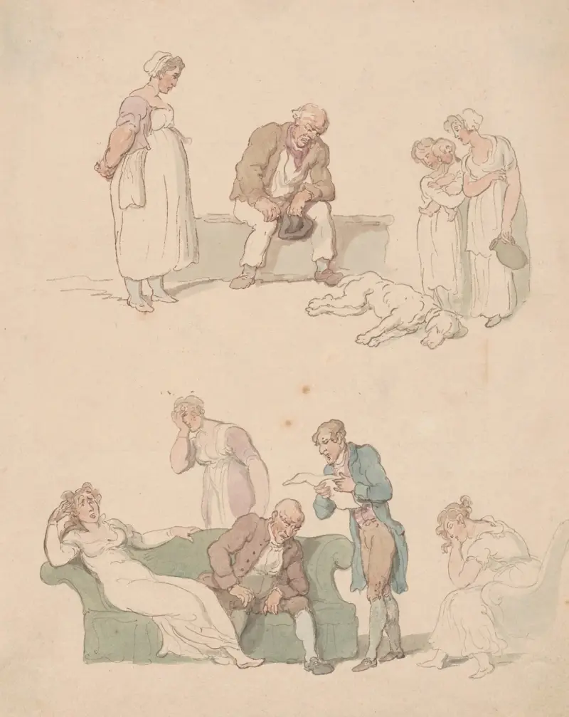 Illustrations to a book av Thomas Rowlandson