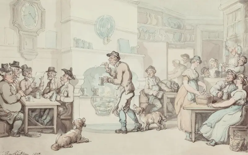 På krogen (Interiör av ett värdshus) av Thomas Rowlandson