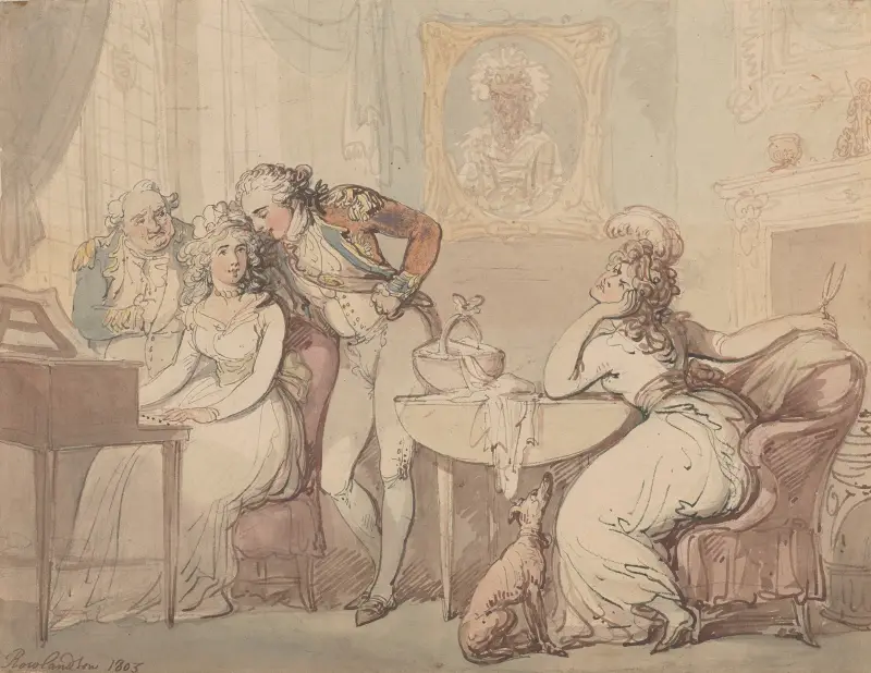 Svartsjuka – rivalen av Thomas Rowlandson