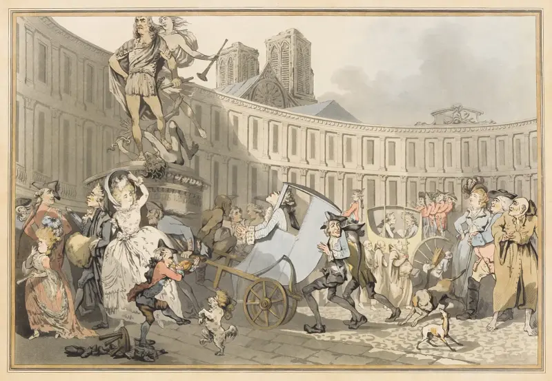 Place Victoire i Paris av Thomas Rowlandson