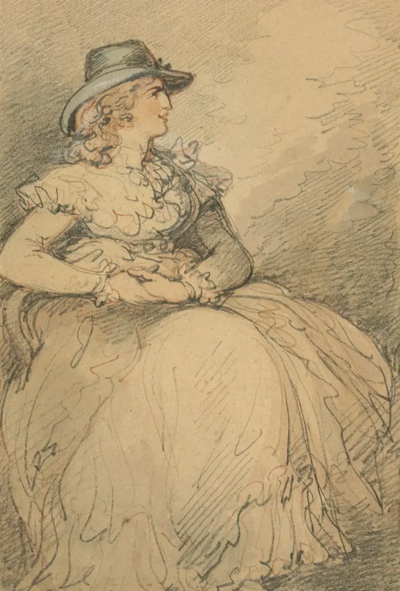 Lady Elliott, vanligen kallad Dolly den långa av Thomas Rowlandson
