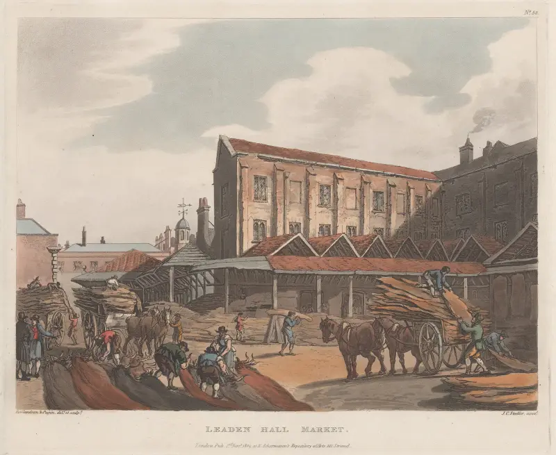 Leaden Hall Market av Thomas Rowlandson