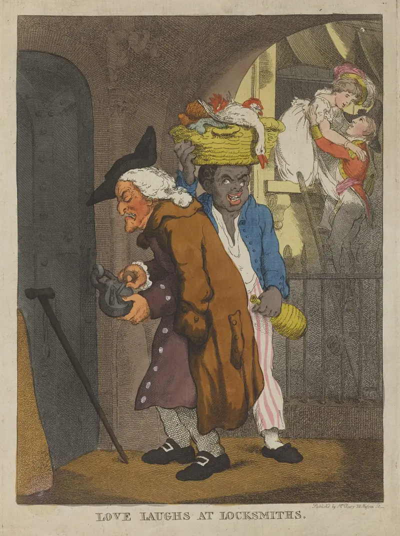 Kärleken skrattar åt låssmeder av Thomas Rowlandson