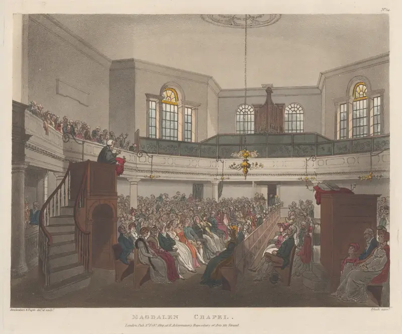 Magdalen Chapel av Thomas Rowlandson