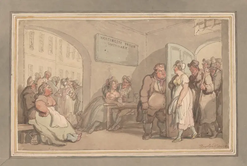 Marshalsea Prison av Thomas Rowlandson