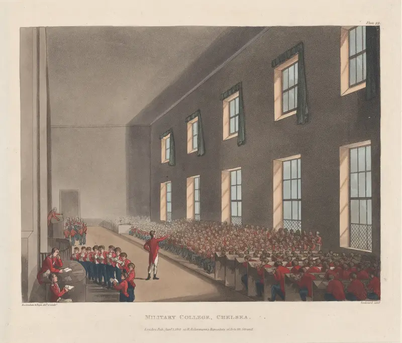 Military College, Chelsea av Thomas Rowlandson