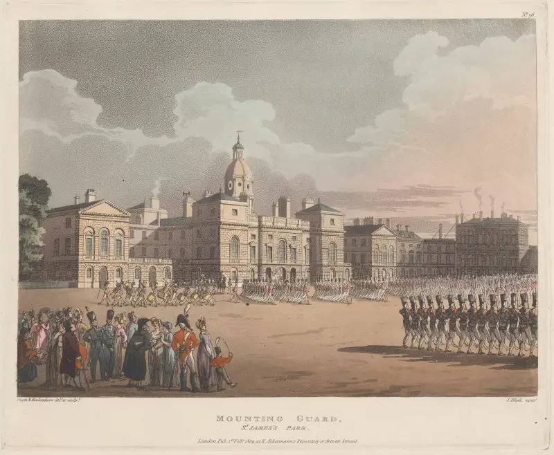 Vaktparad i St. James’s Park av Thomas Rowlandson