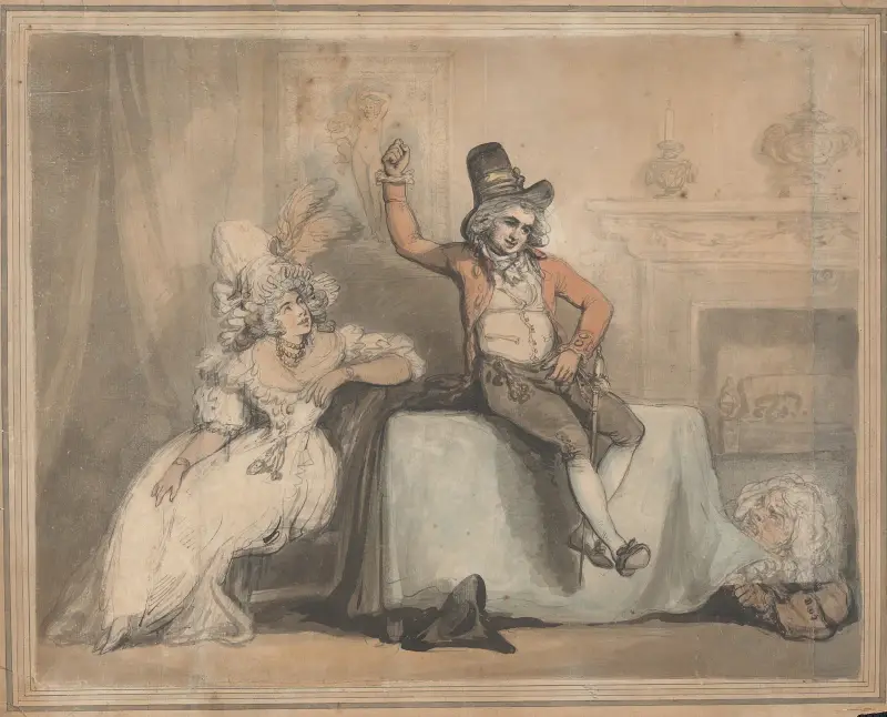 Mr. Bannister and Miss Orser av Thomas Rowlandson