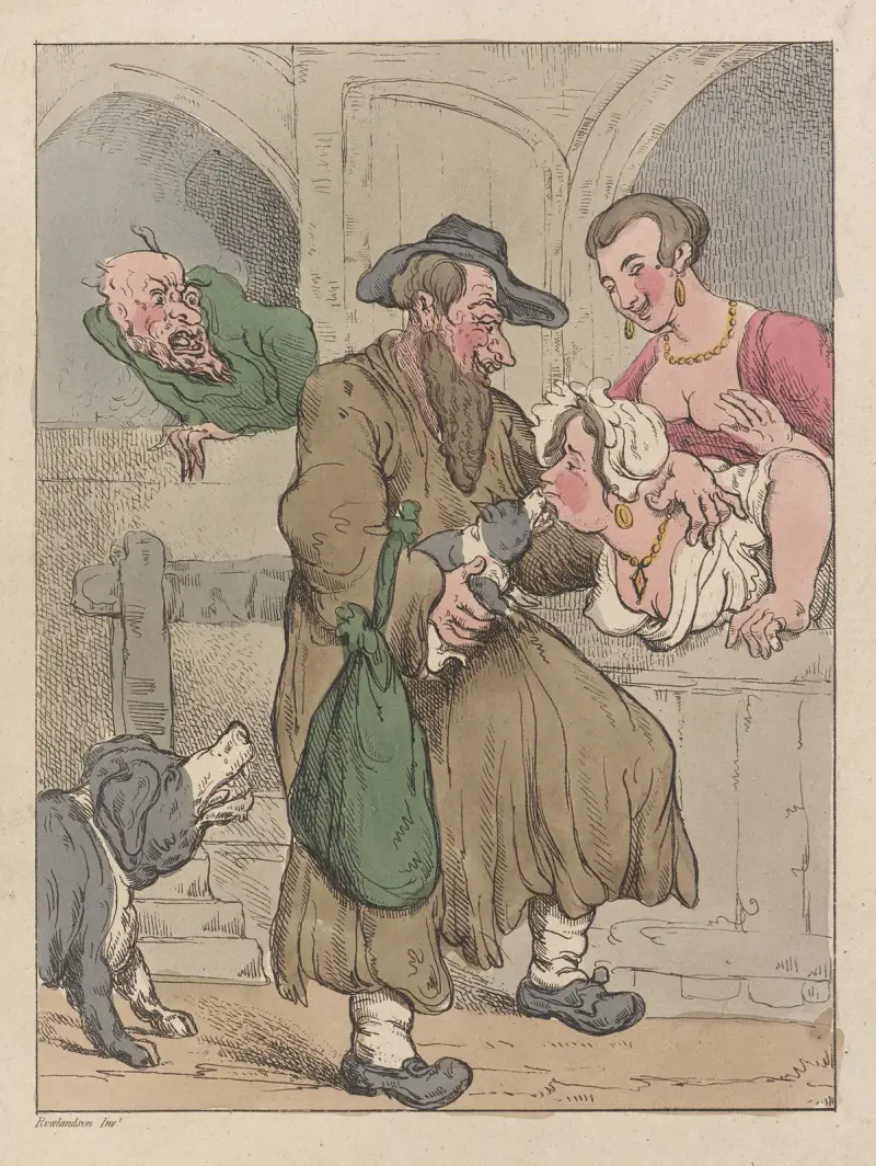 Mrs. Smouch longing for Piggy av Thomas Rowlandson