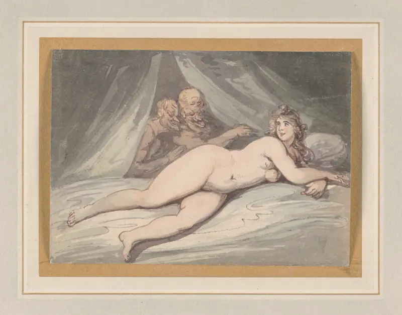 Nymph and satyrs av Thomas Rowlandson