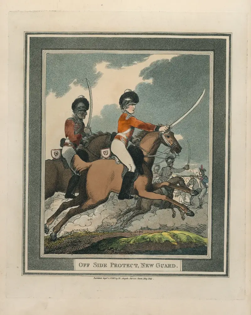 Off Side Protect, New Guard av Thomas Rowlandson