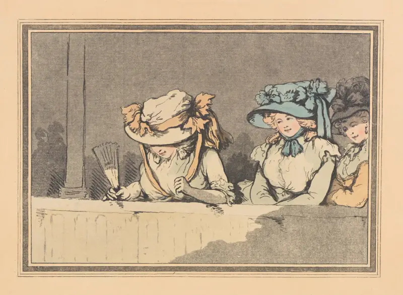 Operaloge med tre kvinnor av Thomas Rowlandson