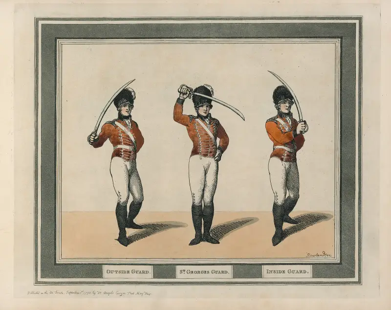 Outside Guard, St Georges Guard, Inside Guard av Thomas Rowlandson