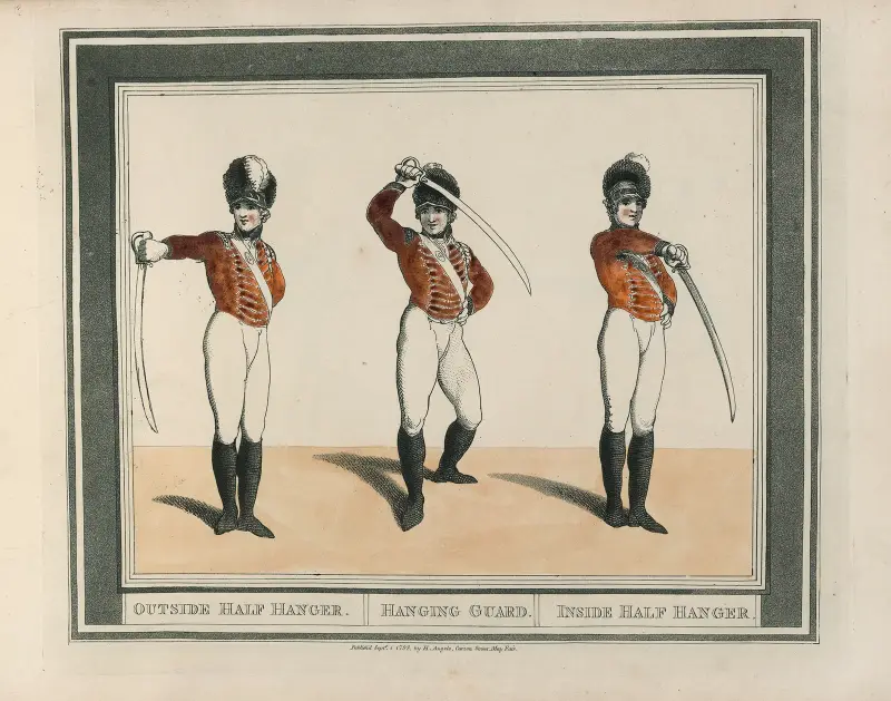 Outside Half Hanger, Hanging Guard, Inside Half Hanger av Thomas Rowlandson