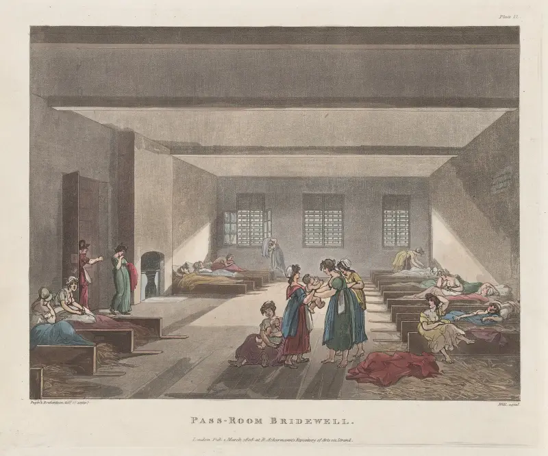 Pass-Room Bridewell av Thomas Rowlandson