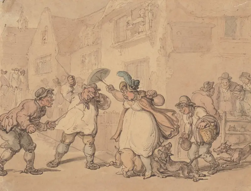 Gris i en säck av Thomas Rowlandson
