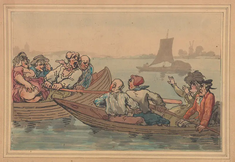 Nöjen med båtliv av Thomas Rowlandson
