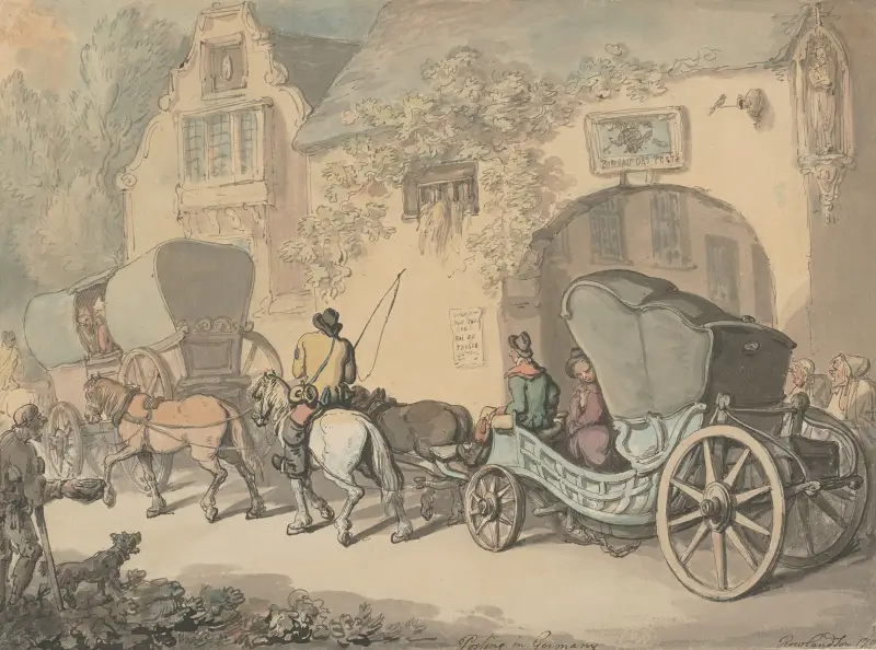 Posting in Germany, Thomas Rowlandson