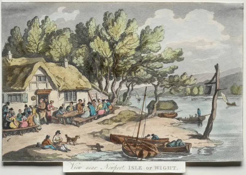 Rowlandson’s Sketches from Nature; View near Newport, Isle of Wight av Thomas Rowlandson
