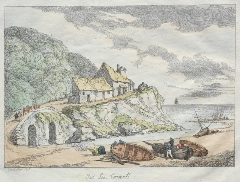 Rowlandson’s Sketches from Nature; West Loo, Cornwall av Thomas Rowlandson