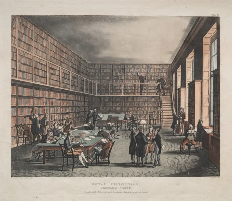 Royal Institution, Albemarle Street av Thomas Rowlandson