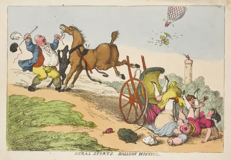 Rural sports. Balloon hunting av Thomas Rowlandson