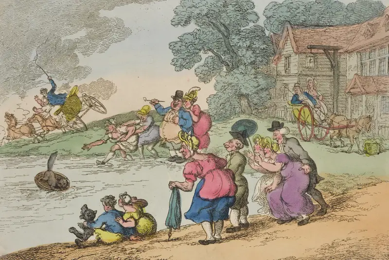 Wiejskie rozrywki. Kot w misce. Nr 1, Thomas Rowlandson