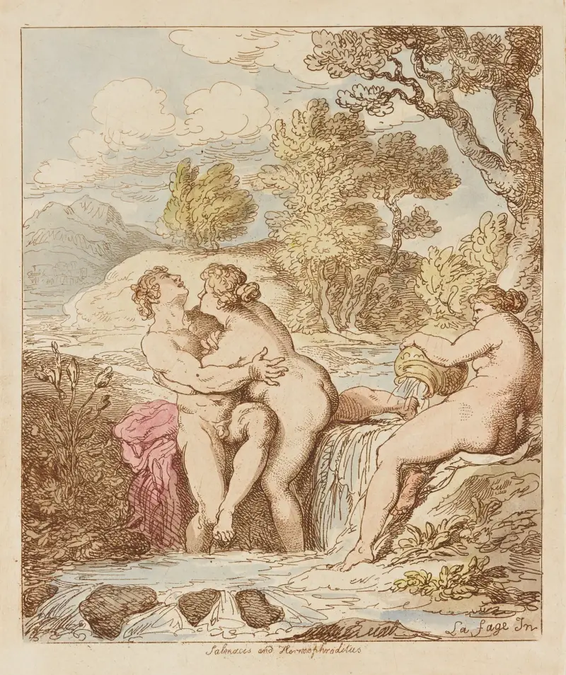 Salmacis and Hermaphroditus av Thomas Rowlandson