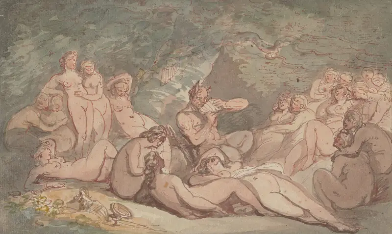 Satyrer och nymfer av Thomas Rowlandson