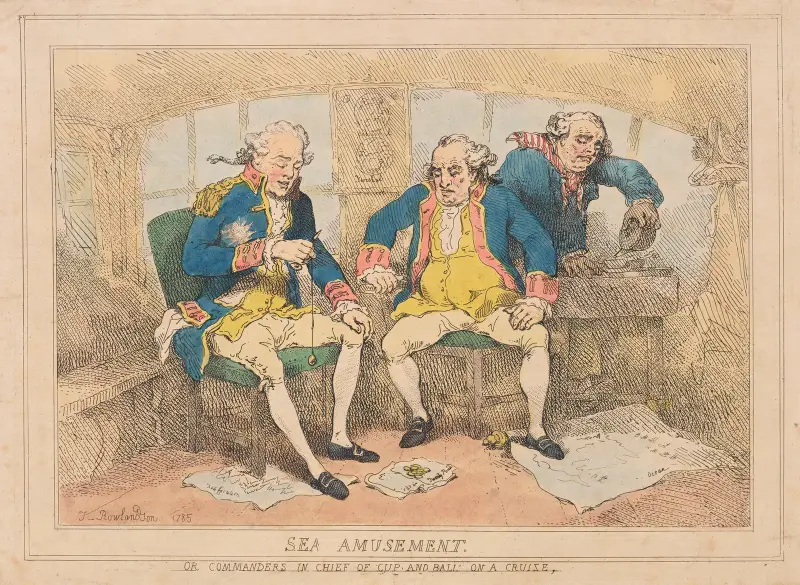 Sea amusement. Or Commanders in Chief of cup and ball on a cruize av Thomas Rowlandson