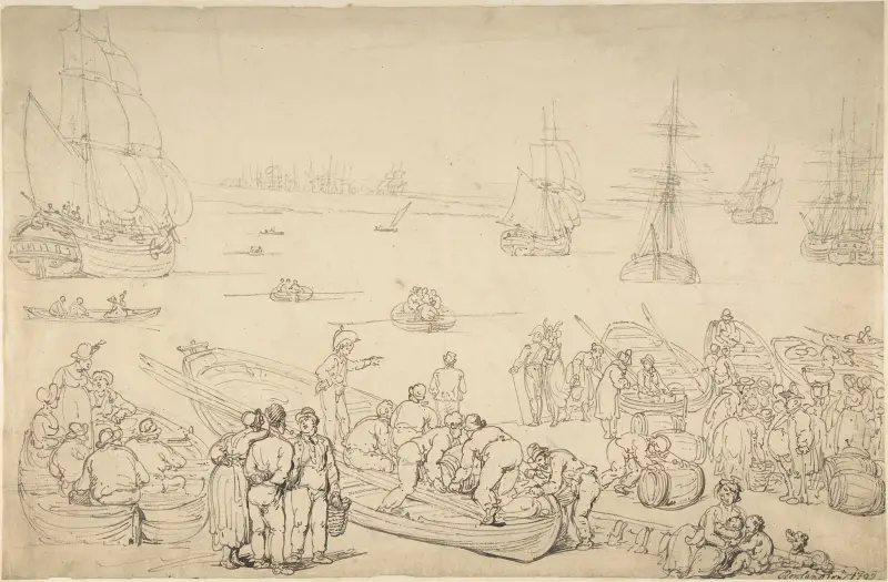 Seaport av Thomas Rowlandson