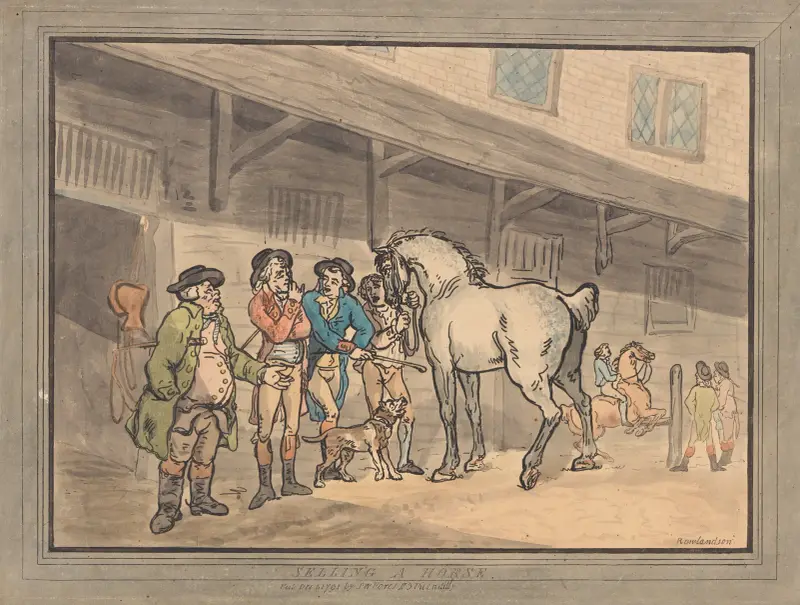 Att sälja en häst av Thomas Rowlandson