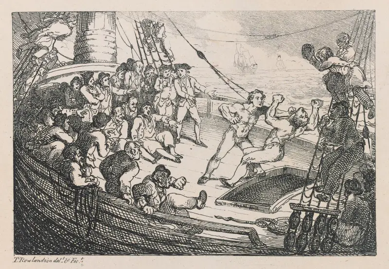 Shipboard fighting scene, Thomas Rowlandson