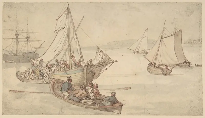 Skepp och sjömän av Thomas Rowlandson