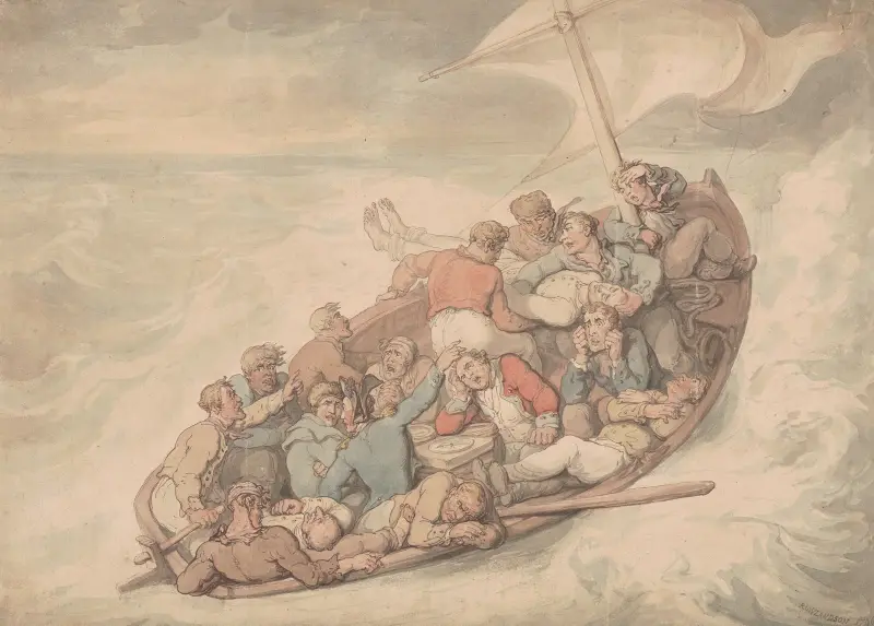 Skeppsbrutna sjömän av Thomas Rowlandson