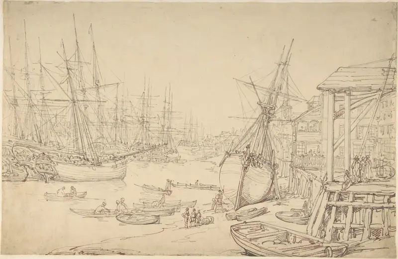 Shipyard, Greenwich, Thomas Rowlandson