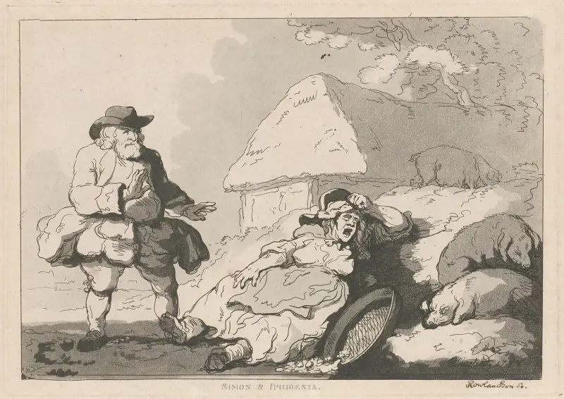 Simon & Iphigenia av Thomas Rowlandson