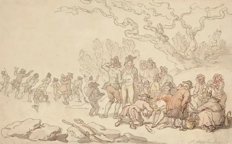 Skridskor på Serpentine av Thomas Rowlandson