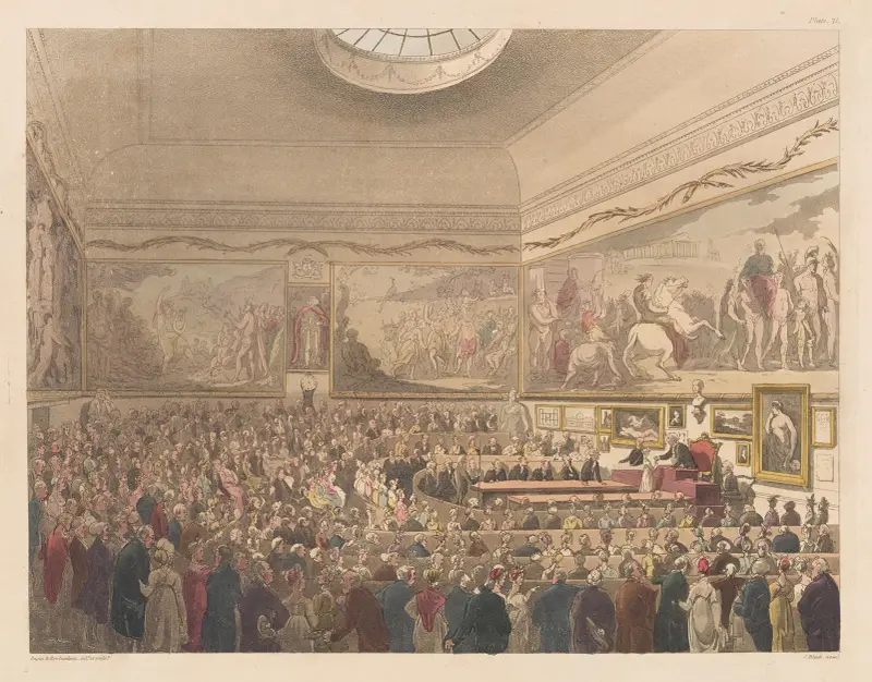 Society for the Encouragement of Arts av Thomas Rowlandson