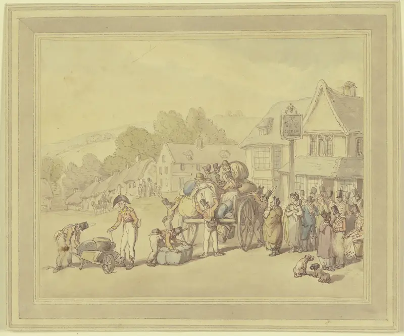 Soldaten på ett värdshus av Thomas Rowlandson