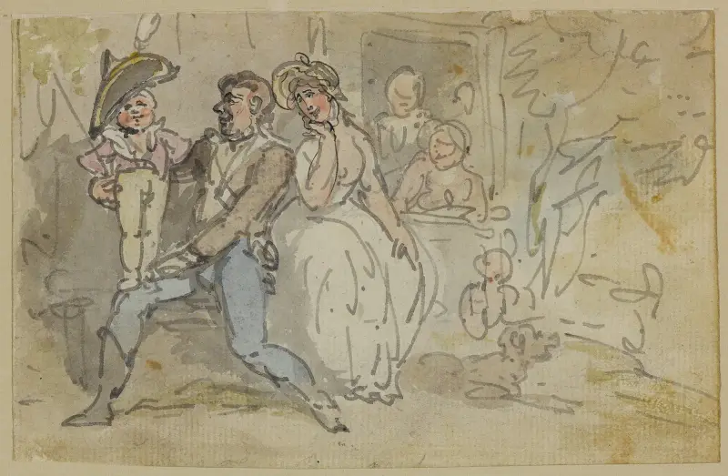 Soldat med sin familj av Thomas Rowlandson