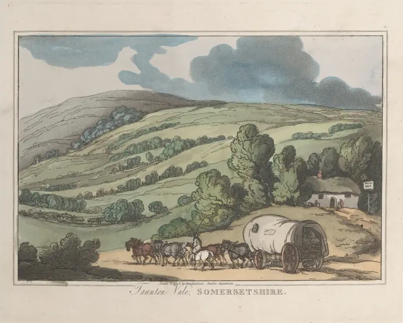 Taunton Vale, Somersetshire av Thomas Rowlandson