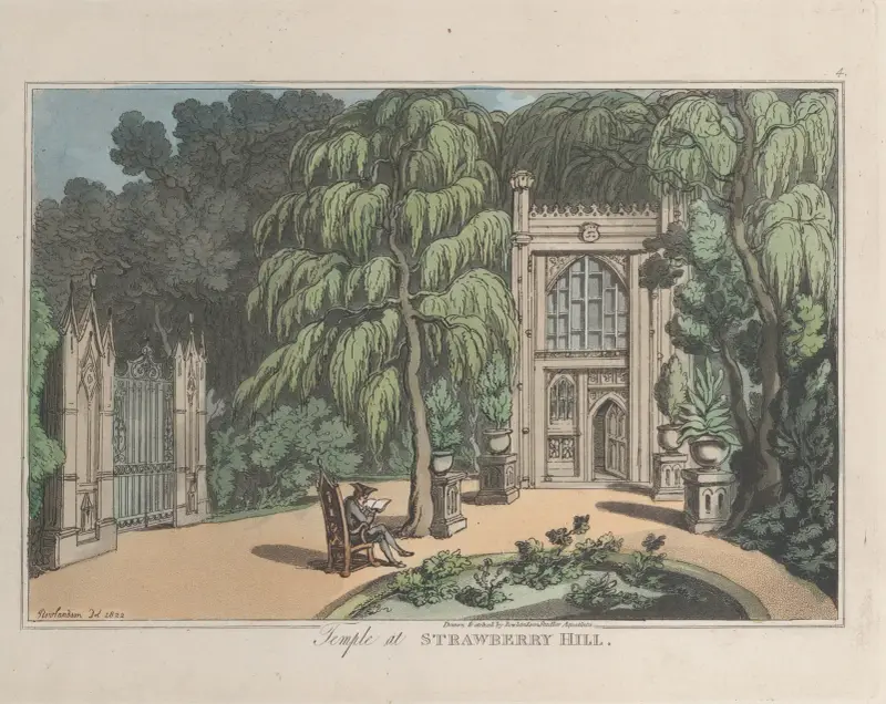 Templet vid Strawberry Hill av Thomas Rowlandson