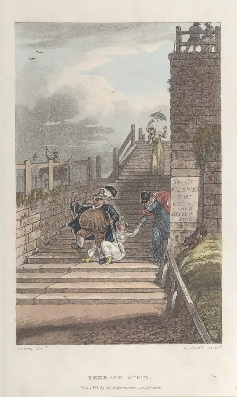 Terrace Steps av Thomas Rowlandson