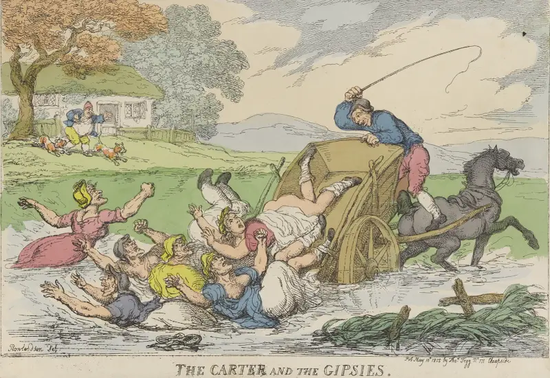 Kärran och zigenarna av Thomas Rowlandson