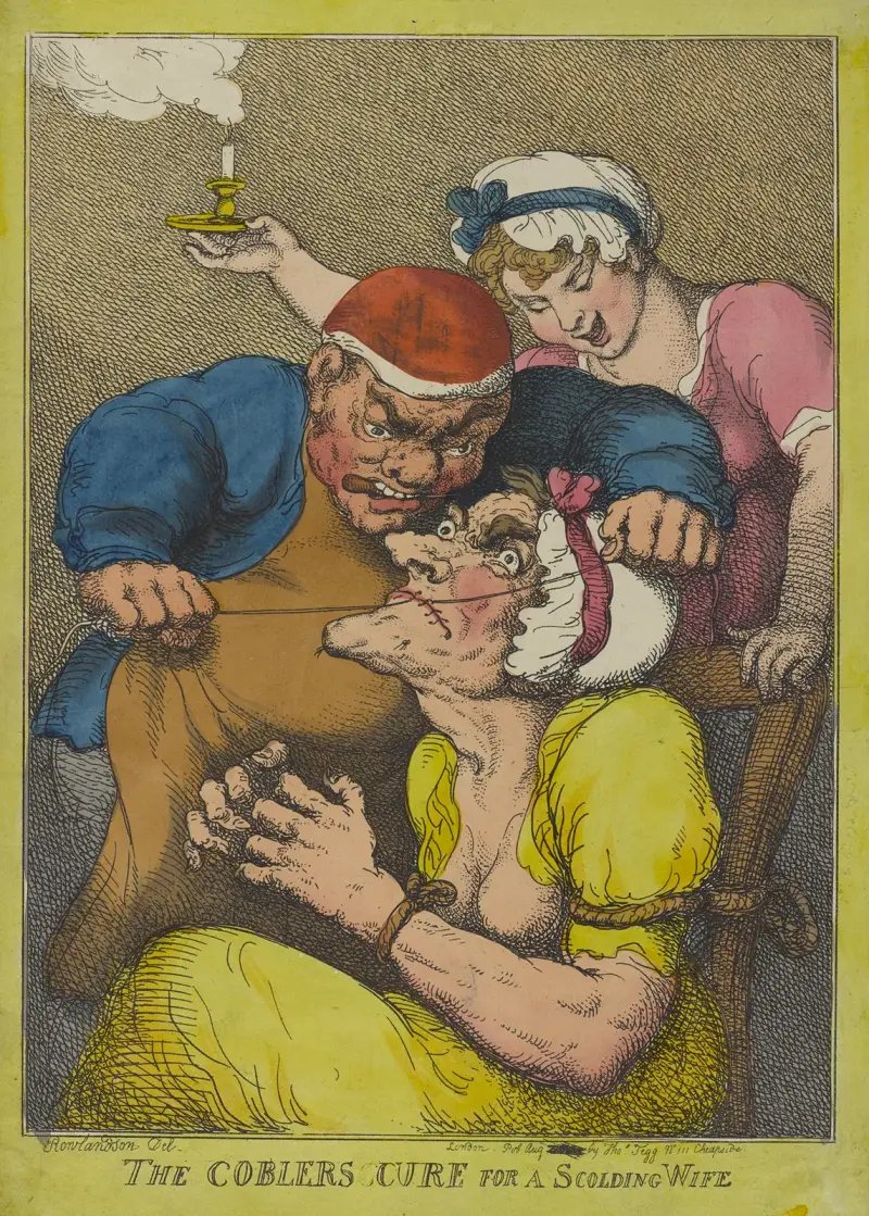 Skoputsarens bot för en grälande hustru av Thomas Rowlandson