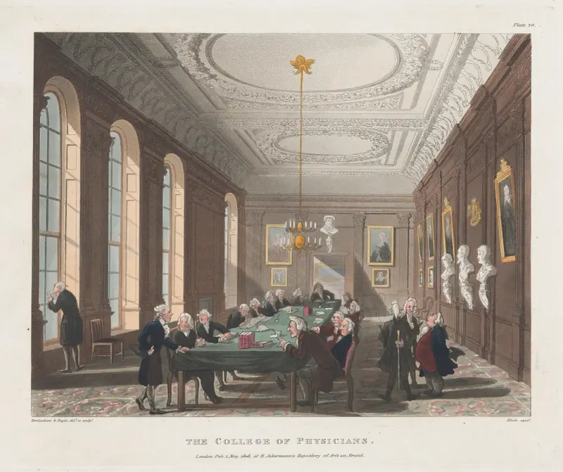 The College of Physicians av Thomas Rowlandson