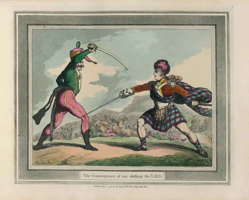 The Consequence of not shifting the Leg av Thomas Rowlandson